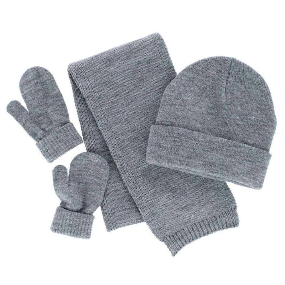 CTM Kids' One Size Winter Beanie Hat Mitten and Scarf Set by Wootie